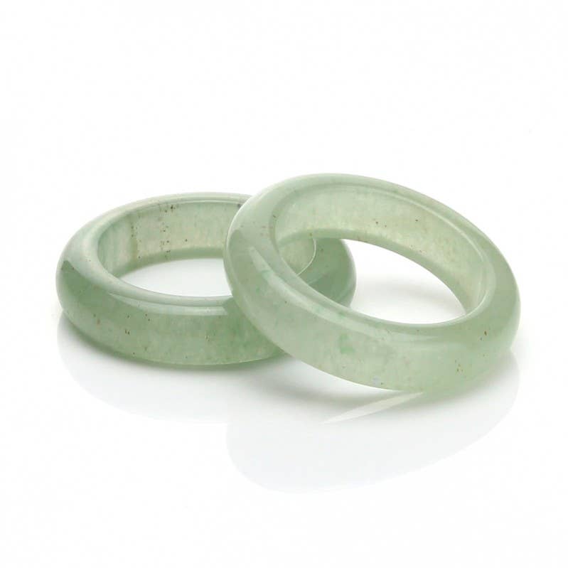 Green Aventurine Natural Band Ring - US 7