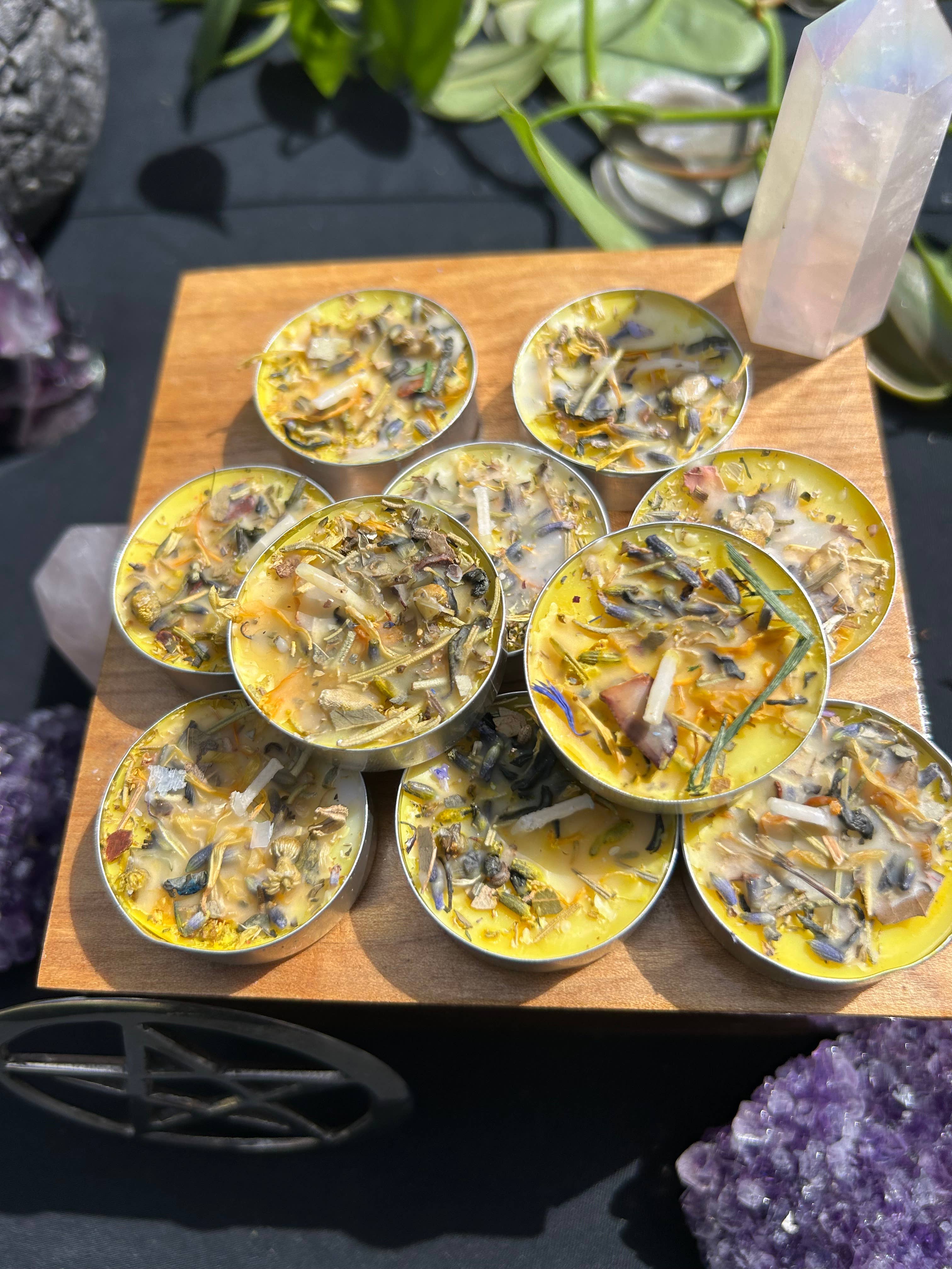 Happy Home, To Bring Peace Tealight Spell Candles