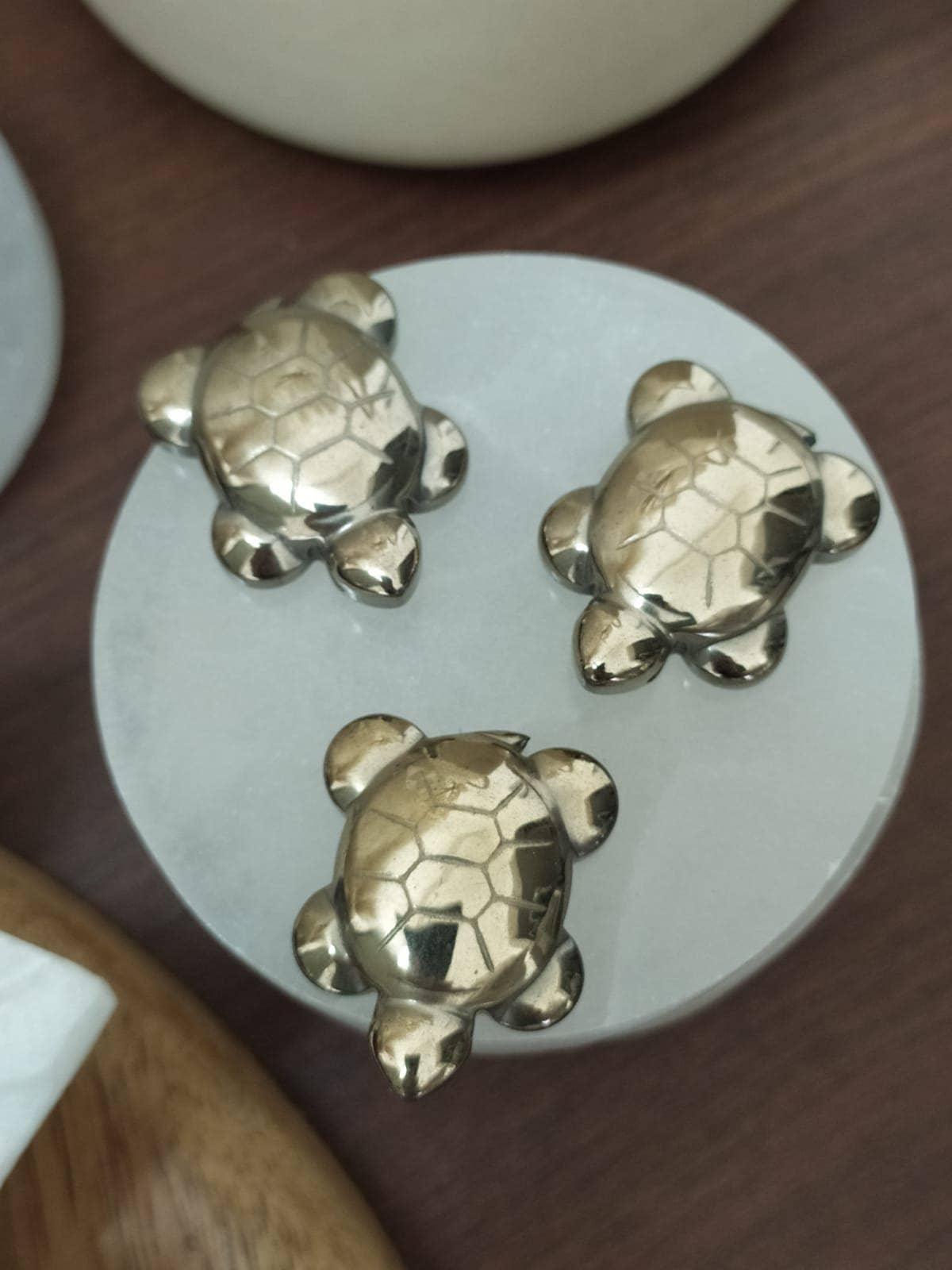 Gold Pyrite Turtle Charm