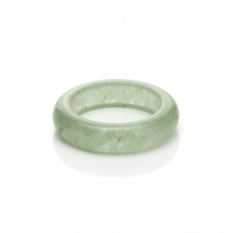 Green Aventurine Natural Band Ring - US 8