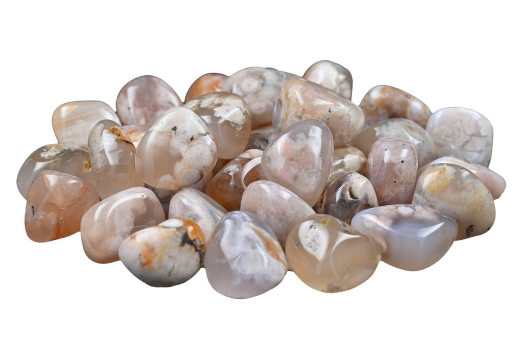 Flower Agate Tumbled Stones
