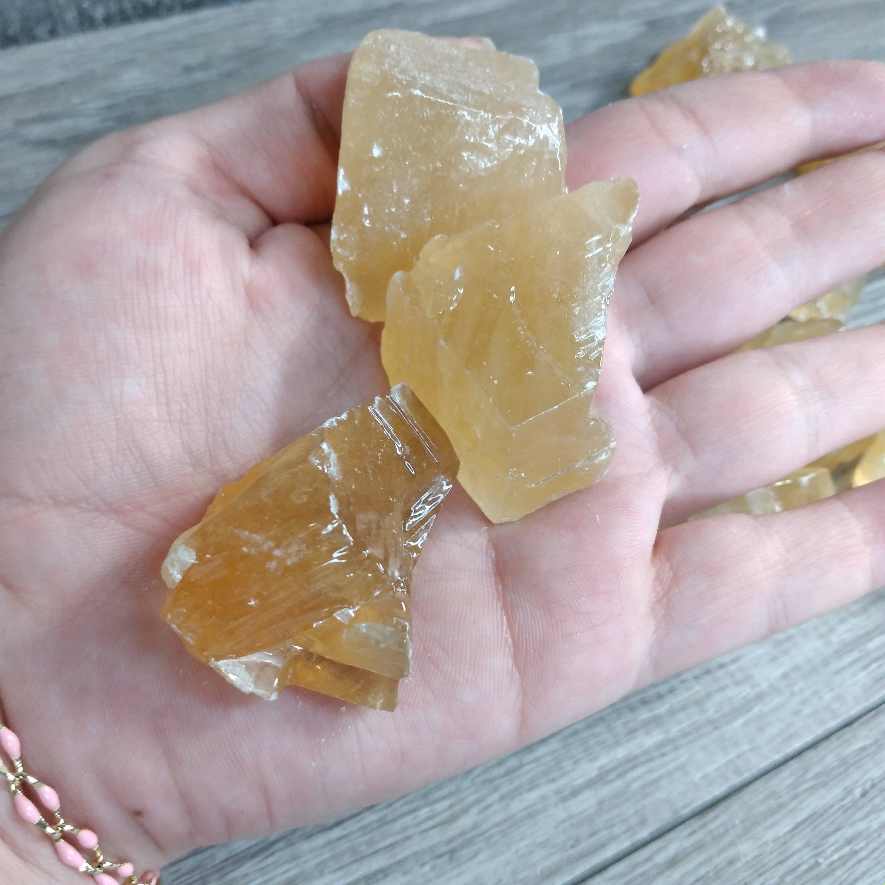 Honey Calcite Chunks
