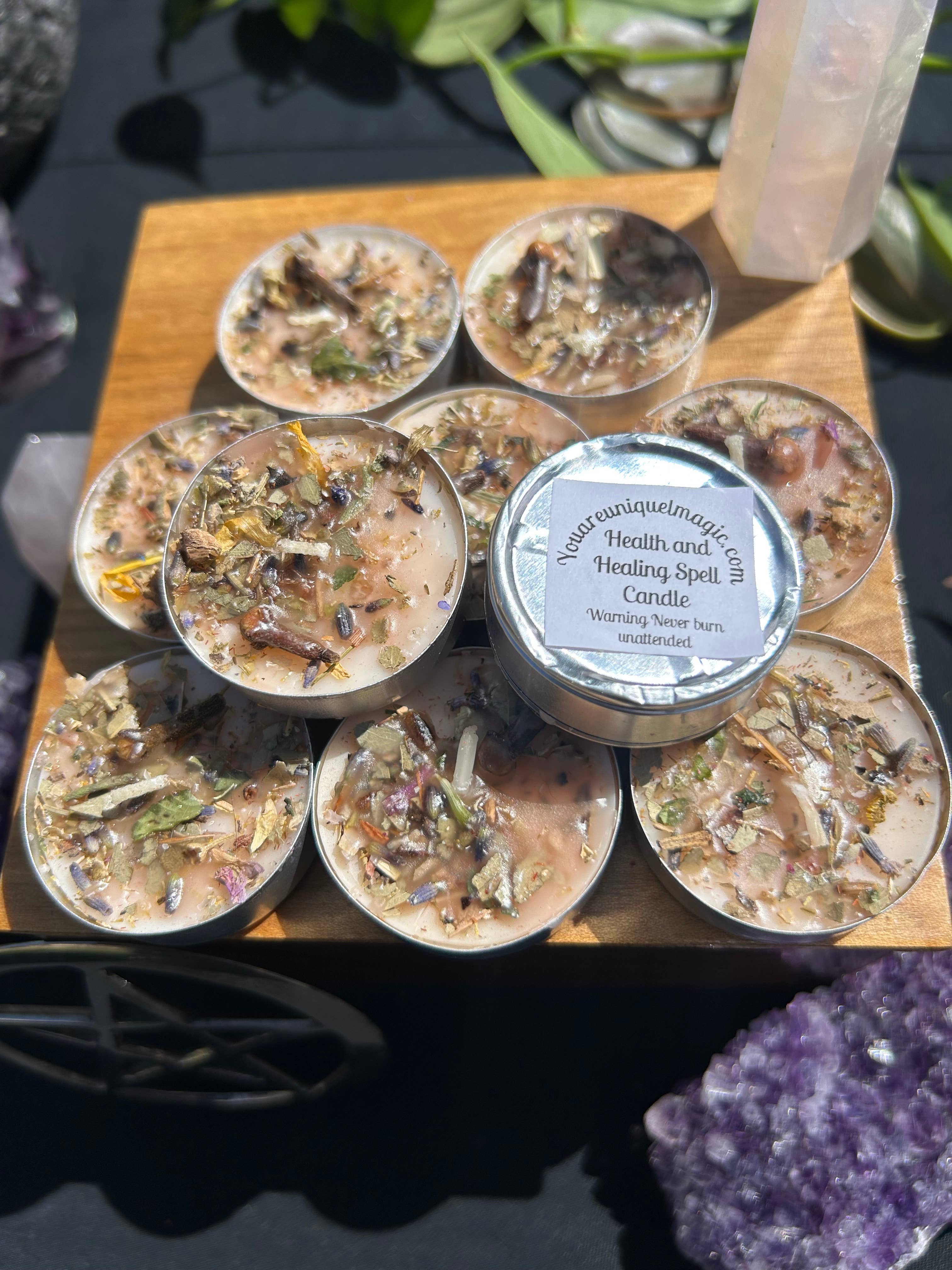 Health And Healing Tealight Spell Candles