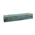 Hand Carved Wooden Incense Burner Box - Blue Floral