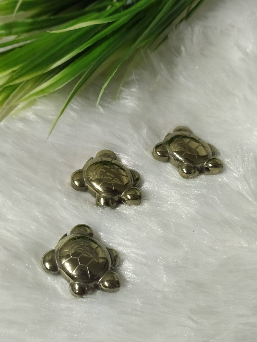 Gold Pyrite Turtle Charm