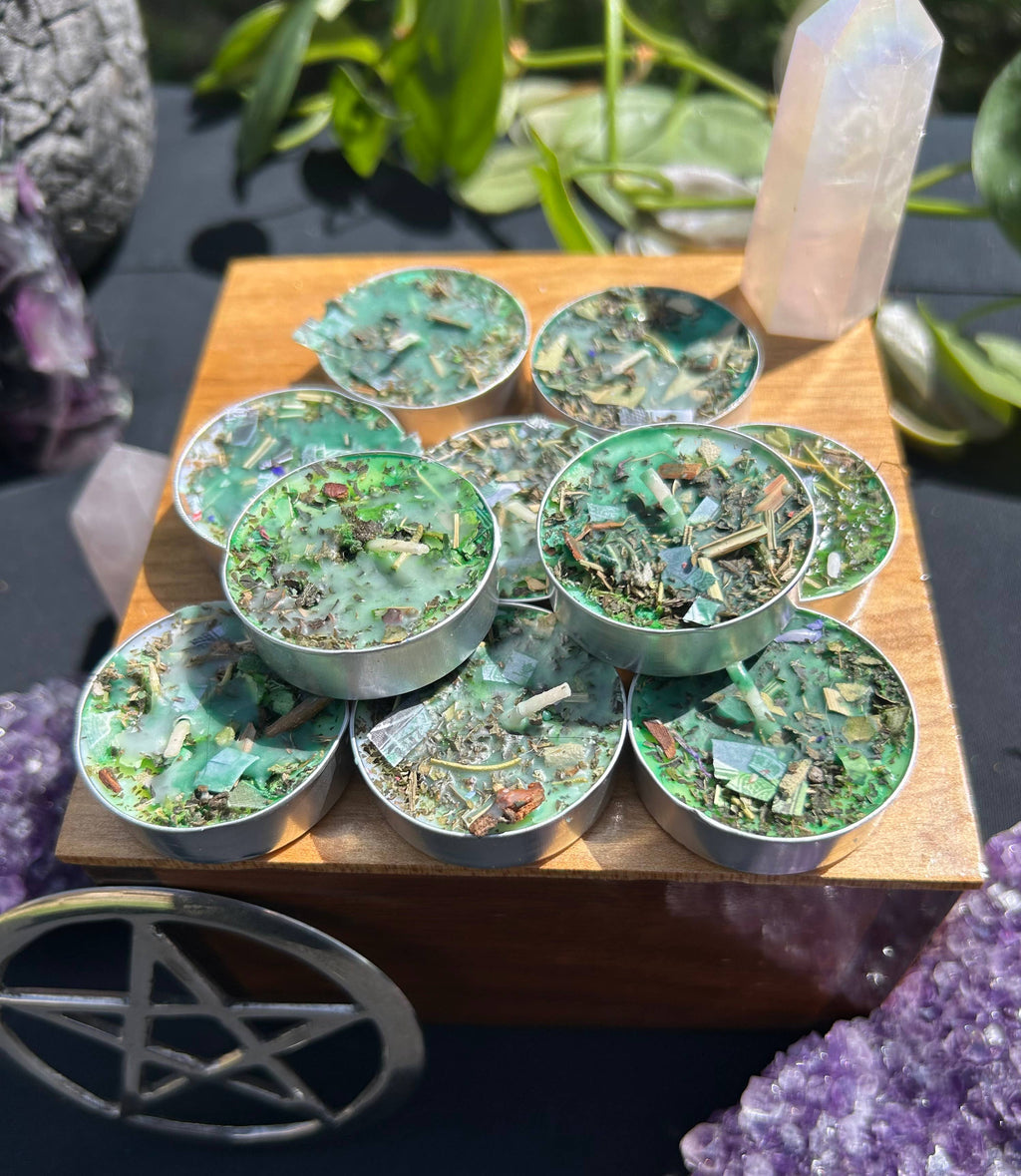Prosperity And Wealth Tealight Spell Candles