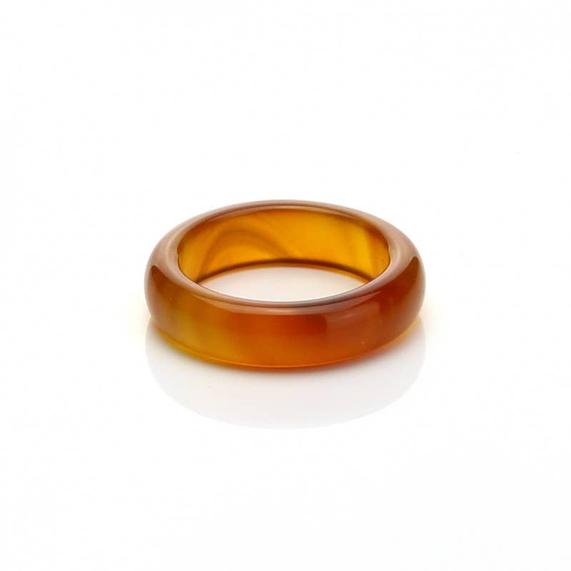 Miracle Agate Natural Band Ring - US 8
