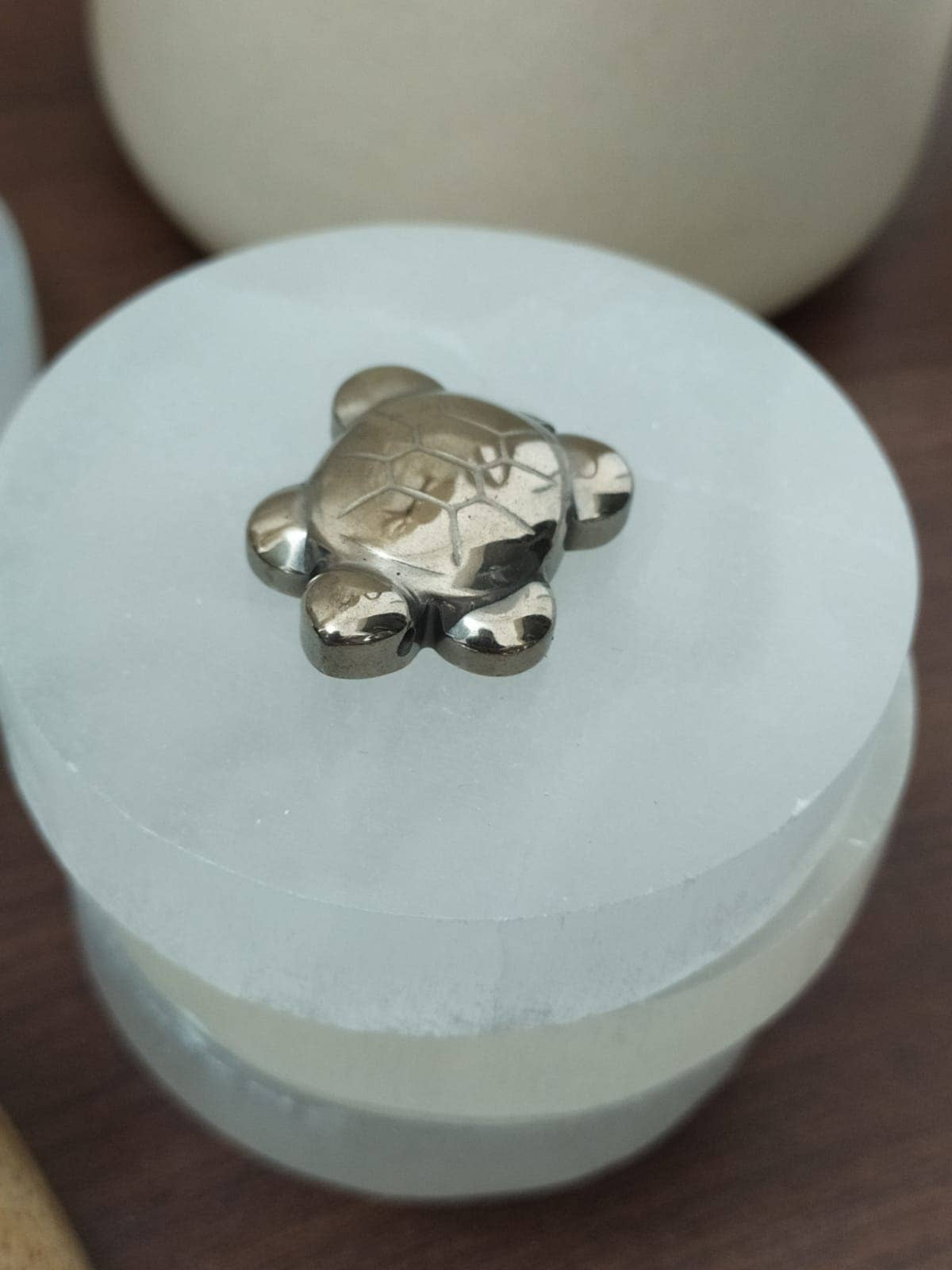 Gold Pyrite Turtle Charm