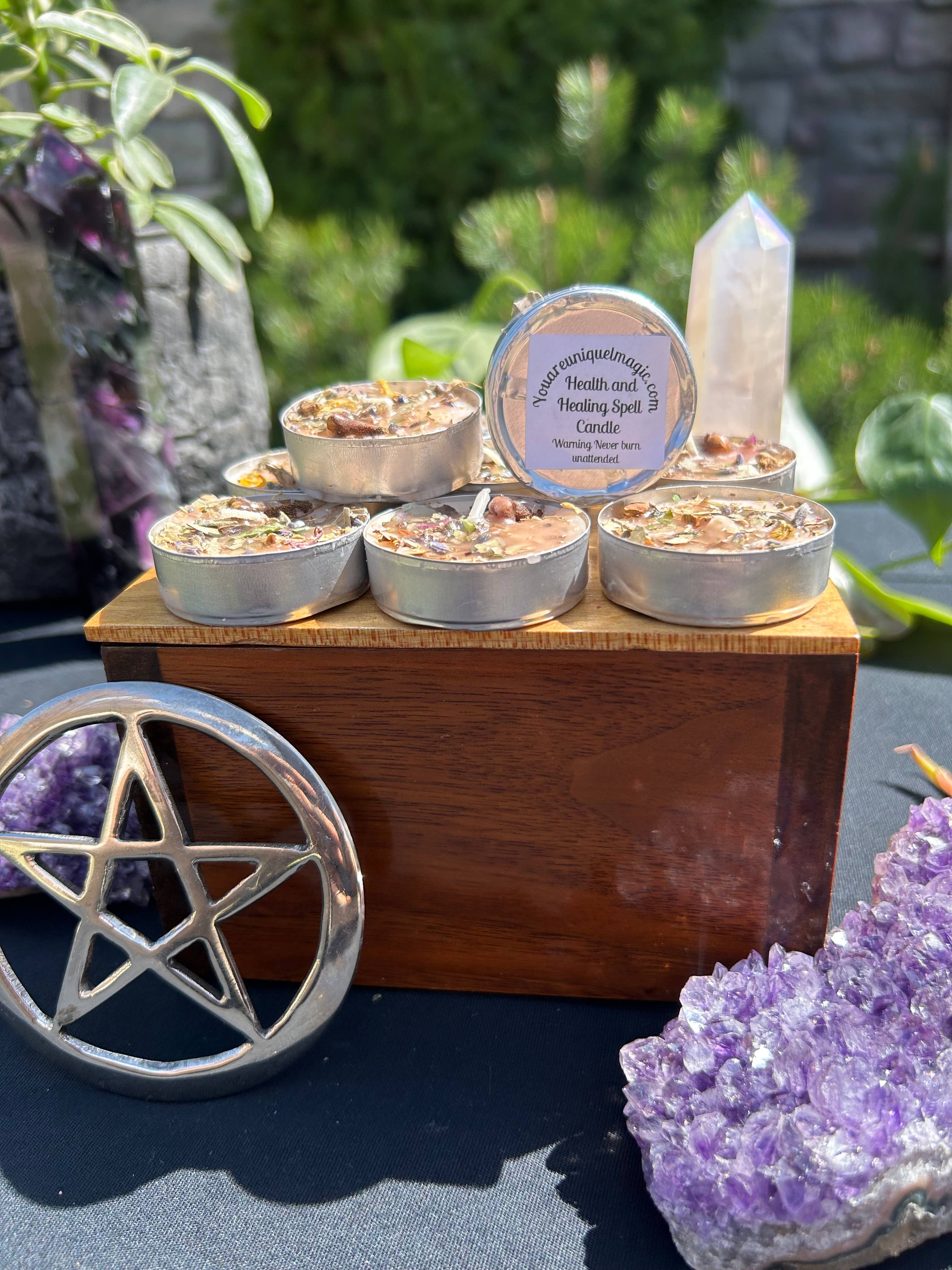 Health And Healing Tealight Spell Candles