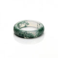 Moss Agate Natural Band Ring - US 8