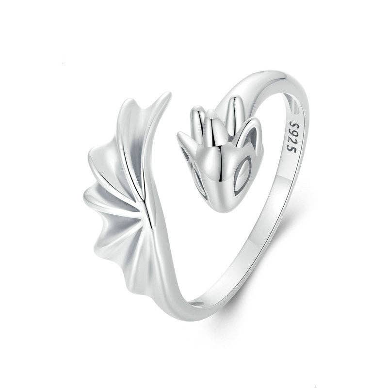 Winged Dragon Stacking Bypass Ring