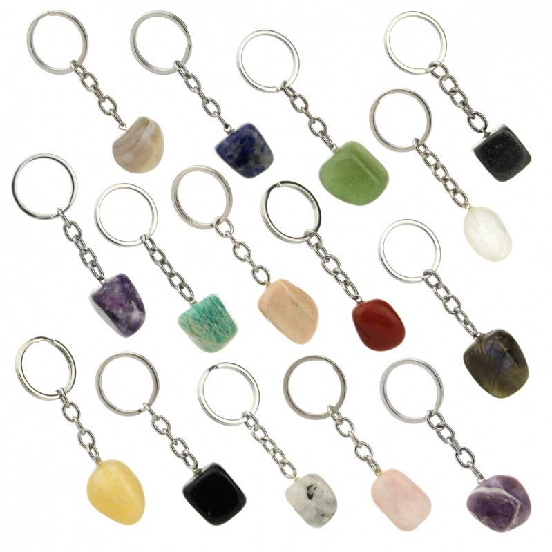 Natural Stone Keychains - Assortment
