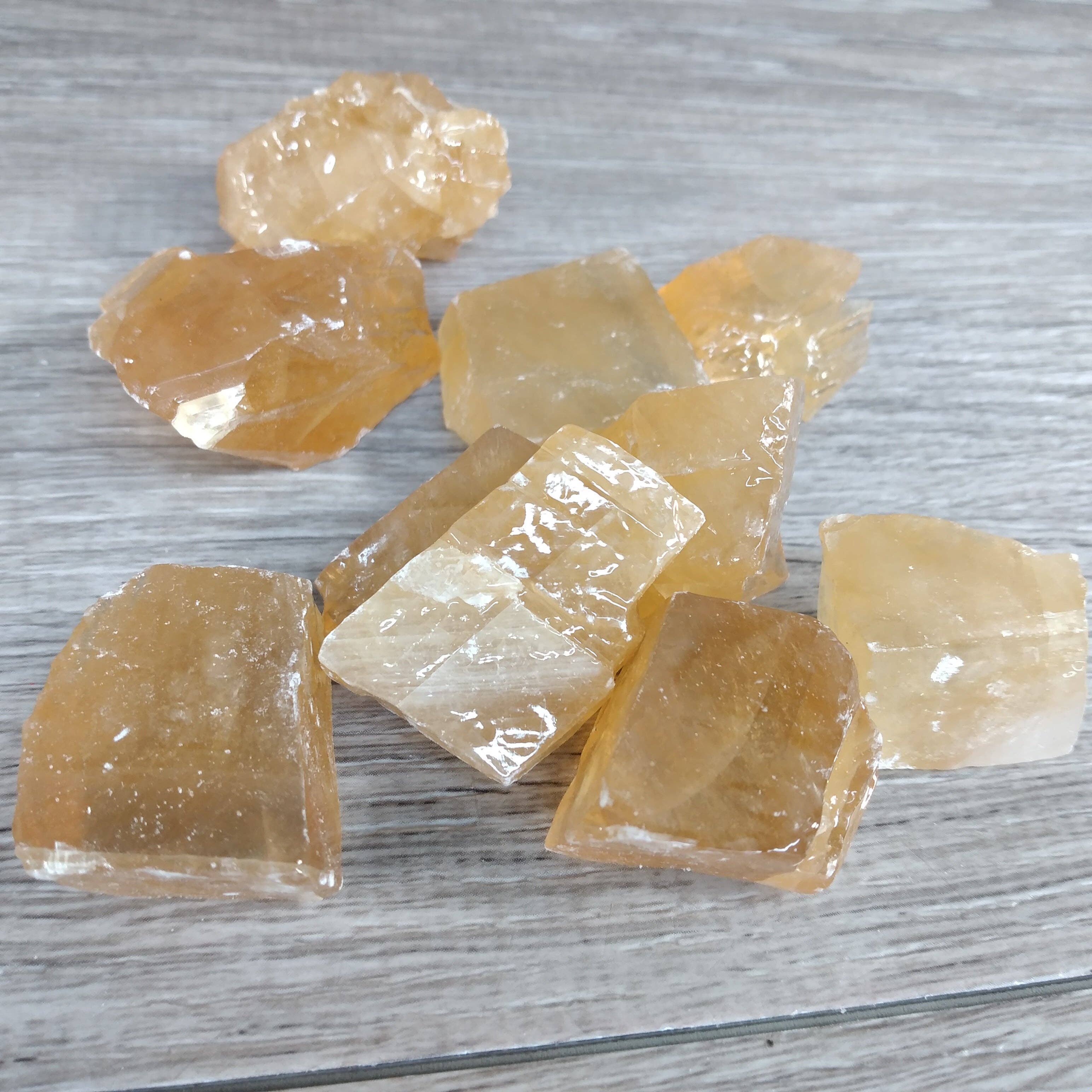 Honey Calcite Chunks