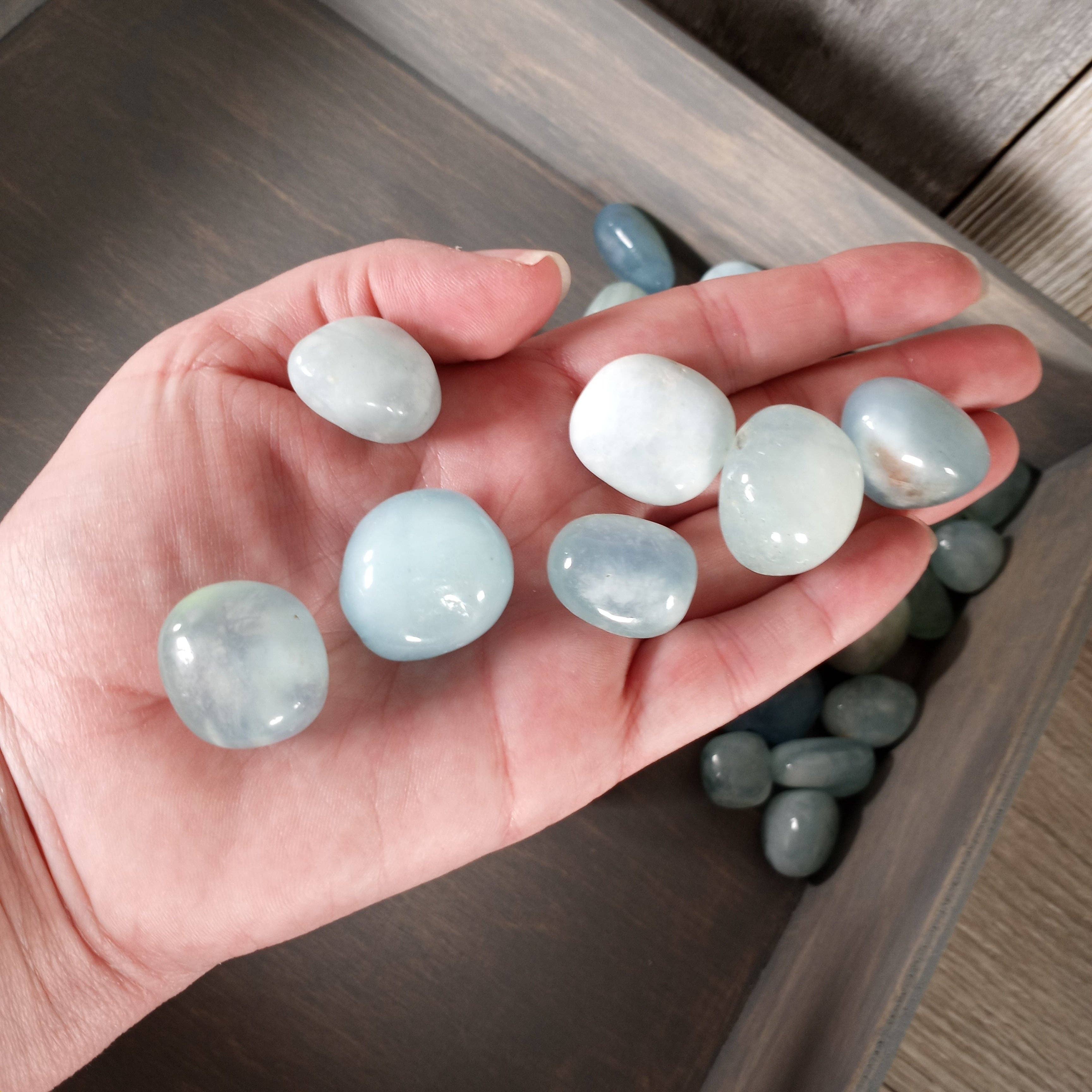 Aquamarine Tumbled Stones
