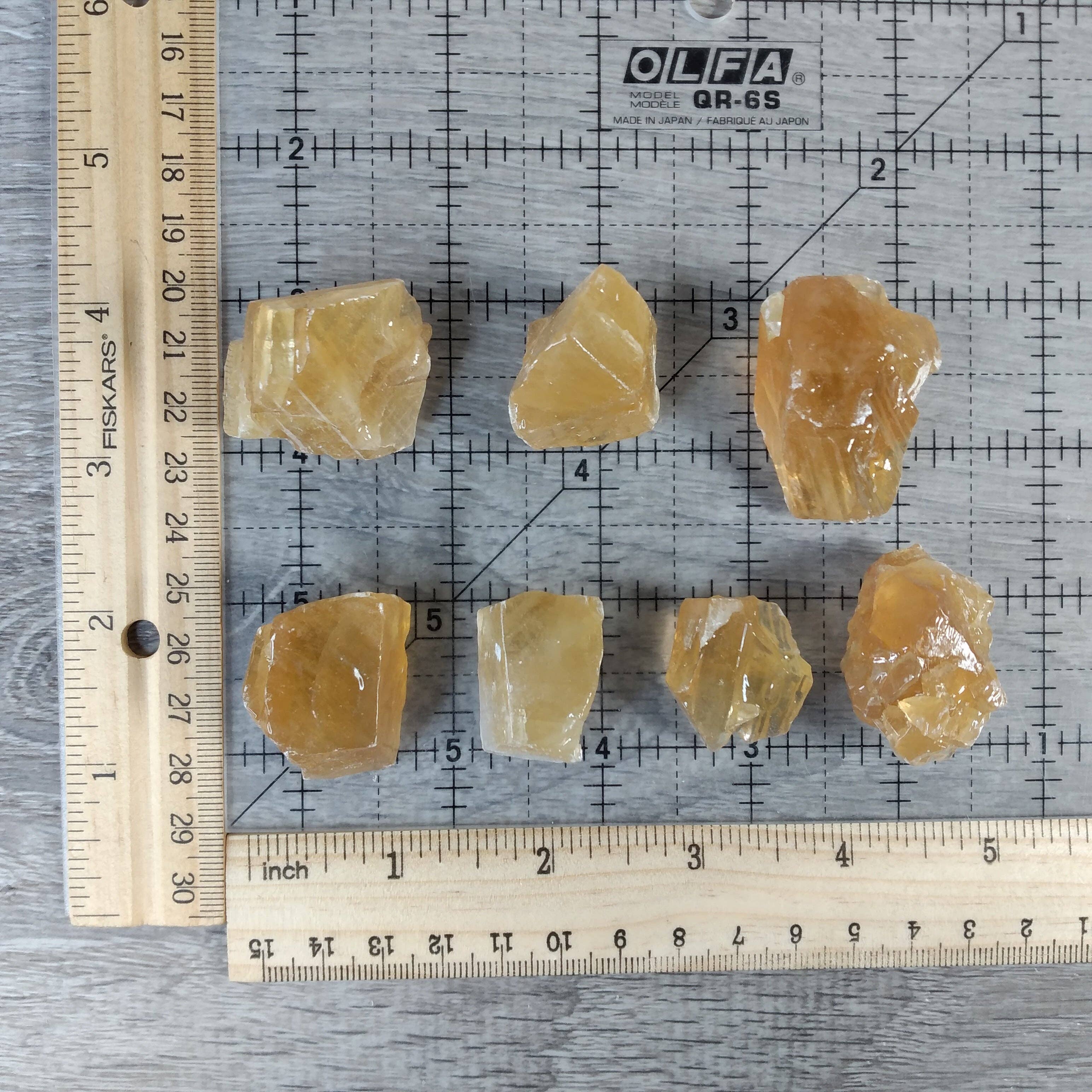 Honey Calcite Chunks