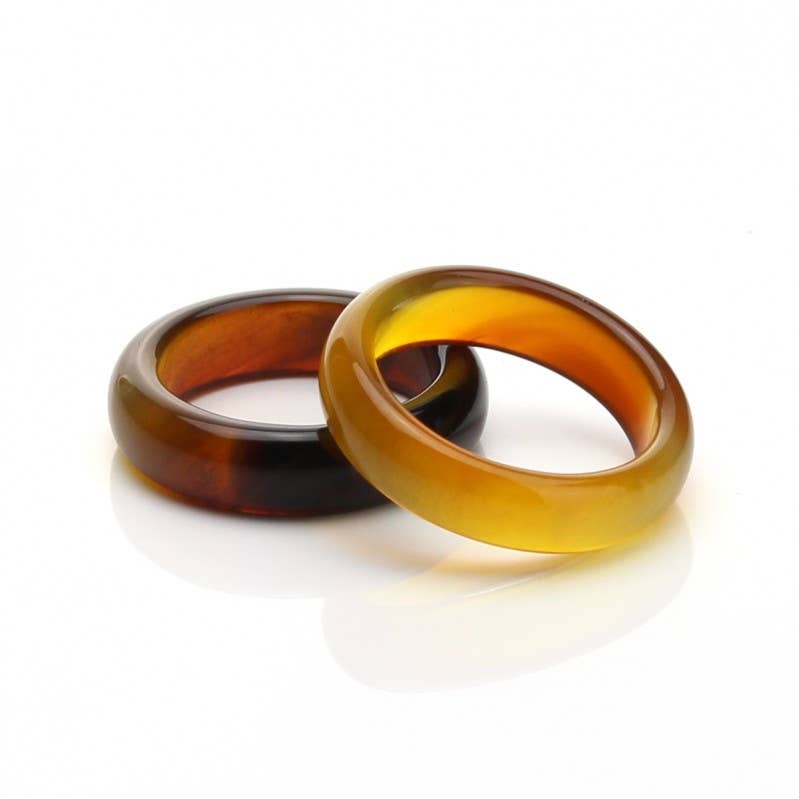 Miracle Agate Natural Band Ring - US 6