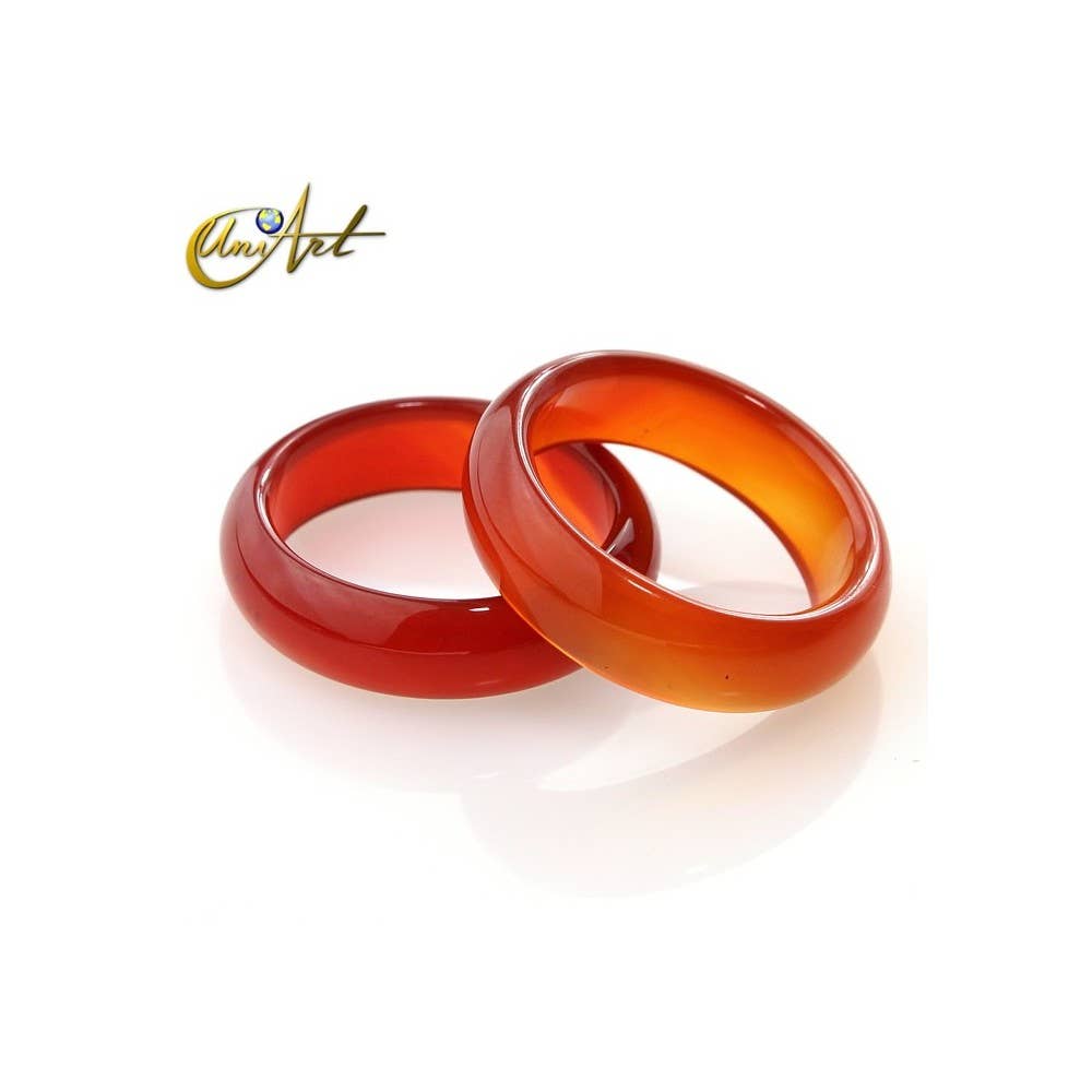 Carnelian Natural Band Ring - US 8